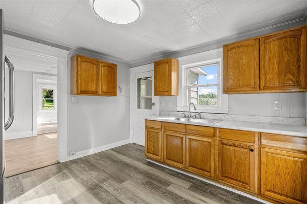 Interior, Kitchen, Wood Texture Flooring