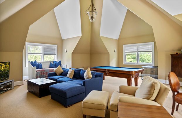 Billiard Table, Game Room, Interior, Living room, Pendant Lights