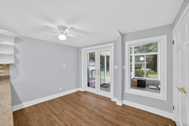 Empty room, Fireplace, Interior, Wood Texture Flooring