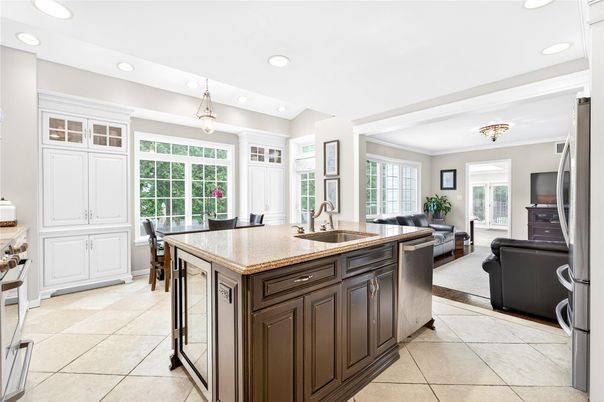 Dining room, Interior, Kitchen, Living room, Recessed Lighting
