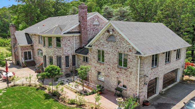Attached, Exterior, Facade, Brick Facade, French Provincial
