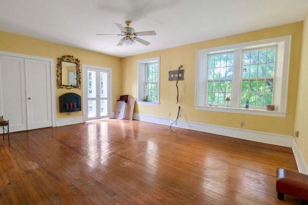 Empty room, Fireplace, Interior, Wood Texture Flooring