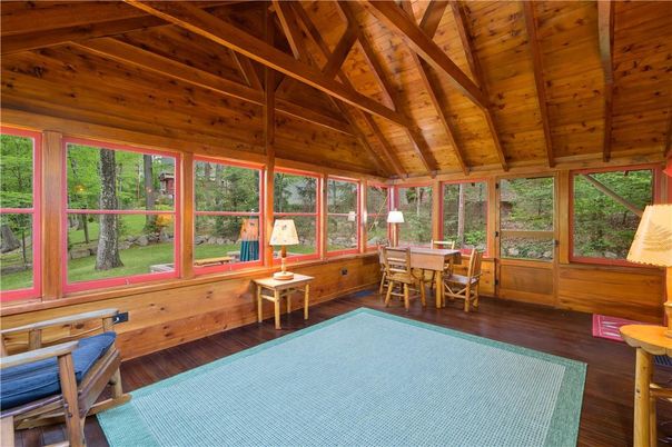 Dining room, Interior, Sun Room, Wooden Beams, Wooden Ceilings, Wood Texture Flooring