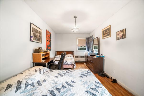 Bedroom, Chandelier, Interior, Wood Texture Flooring