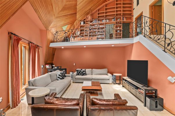 Interior, Living room, Recessed Lighting, Wooden Ceilings
