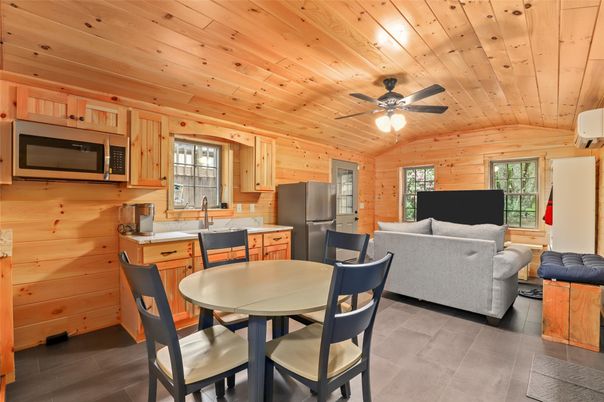 Dining room, Interior, Kitchen, Living room, Wooden Ceilings, Wooden Walls