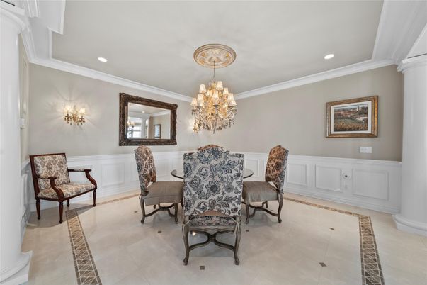 Chandelier, Dining room, Interior, Recessed Lighting