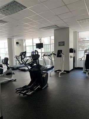 Fitness Equipment, Gym, Interior, Recessed Lighting