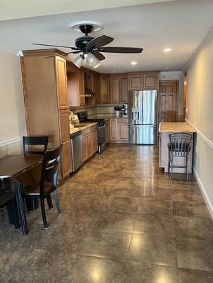 Dining room, Interior, Kitchen, Recessed Lighting, Stainless Steel Appliances