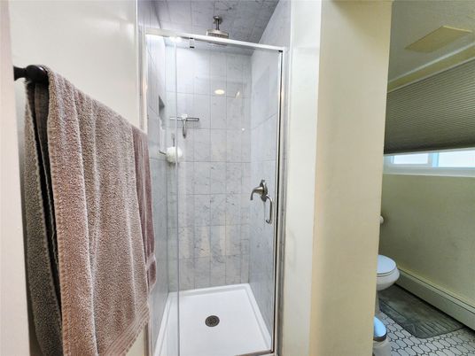 Bathroom, Glass Shower, Interior, Marble Walls