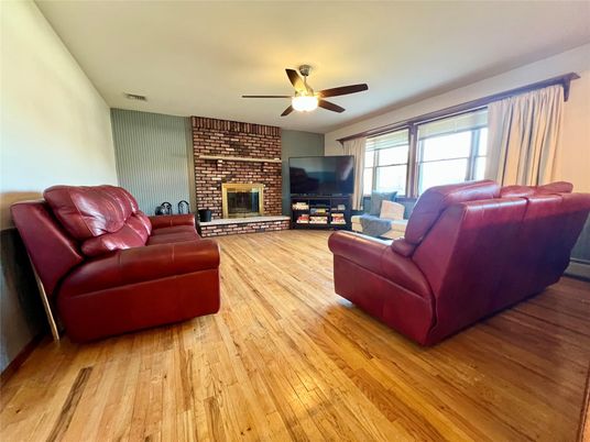Fireplace, Interior, Living room, Stone Walls, Wood Texture Flooring
