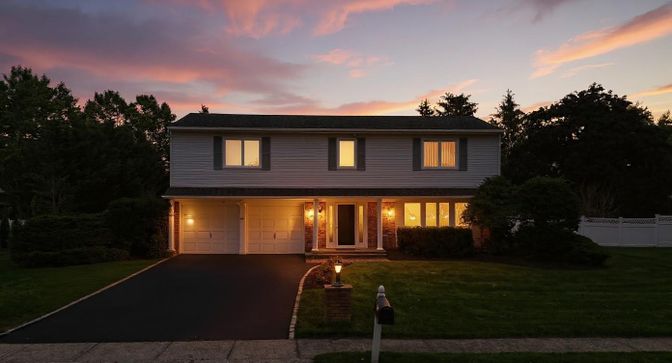 Attached, Exterior, Facade, Split Level