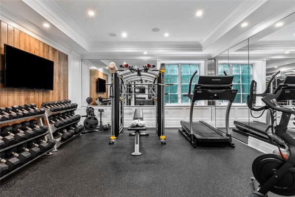 Fitness Equipment, Gym, Interior, Recessed Lighting