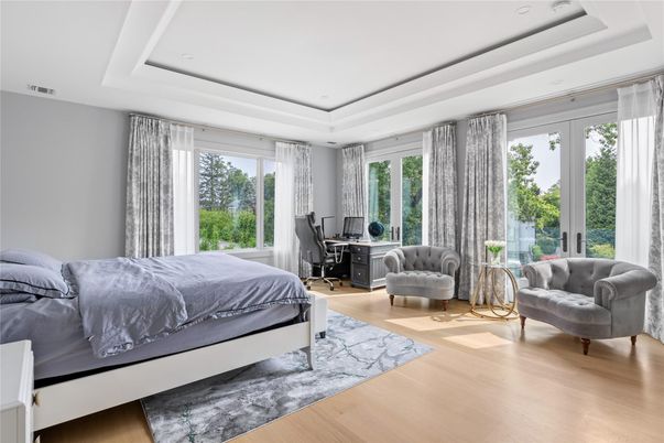 Bedroom, Home Office, Interior, Recessed Lighting, Wood Texture Flooring