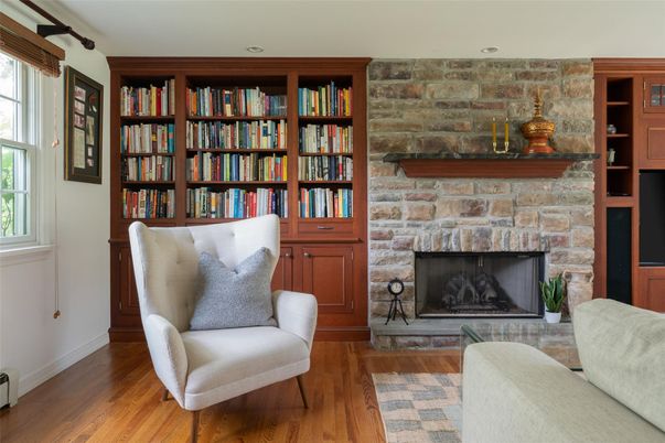 Fireplace, Interior, Stone Walls, Wood Texture Flooring