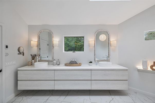 Bathroom, Dual Sink Vanities, Interior, Marble