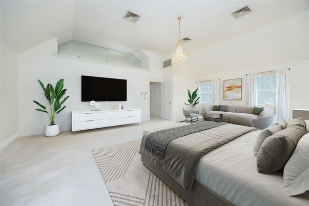 Bedroom, Chandelier, Interior