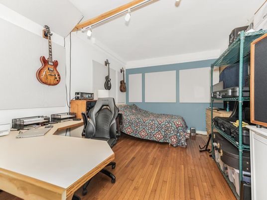 Bedroom, Home Office, Interior, Wood Texture Flooring
