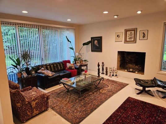 Fireplace, Interior, Living room, Recessed Lighting
