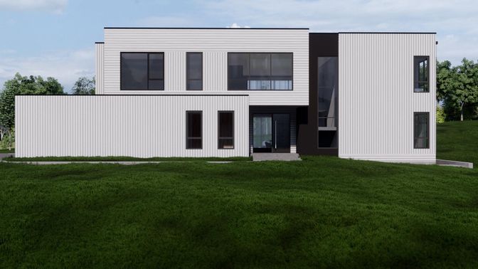 Backyard, Exterior, Facade, Modern