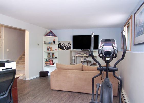 Fitness Equipment, Home Office, Interior, Living room, Wood Texture Flooring
