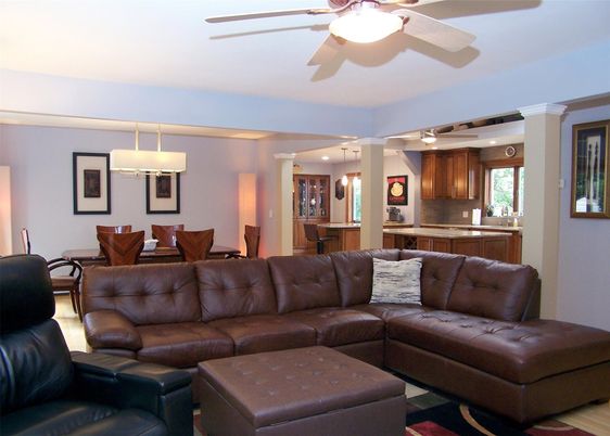 Dining room, Interior, Kitchen, Living room, Pendant Lights, Recessed Lighting