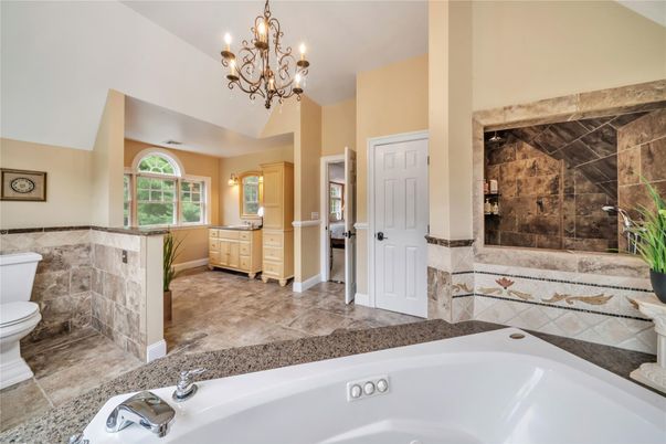 Bathroom, Chandelier, Interior