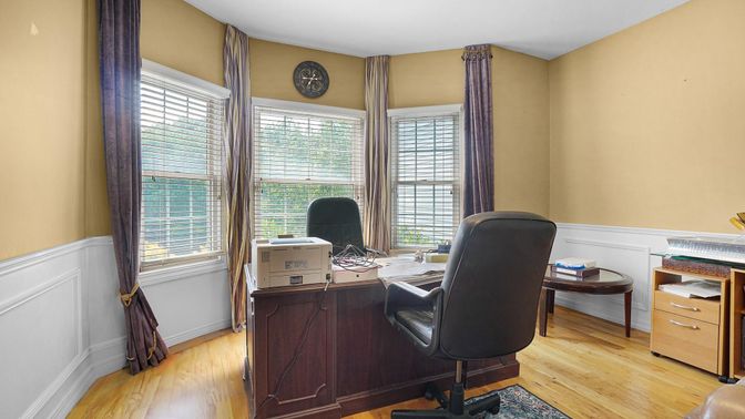 Home Office, Interior, Wood Texture Flooring