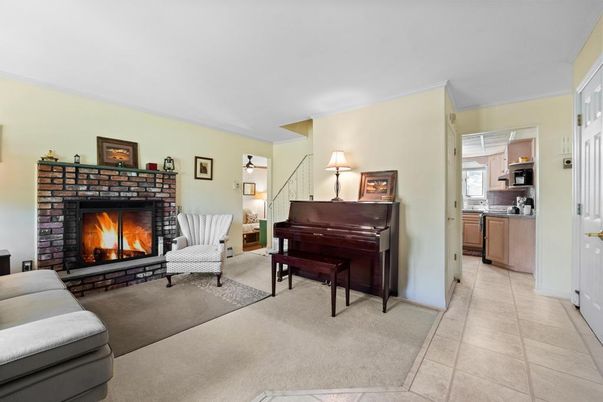 Fireplace, Interior, Living room, Piano