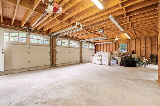 Garage, Interior, Wooden Beams, Wooden Ceilings, Wooden Walls
