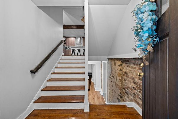 Interior, Stone Walls, Wood Texture Flooring