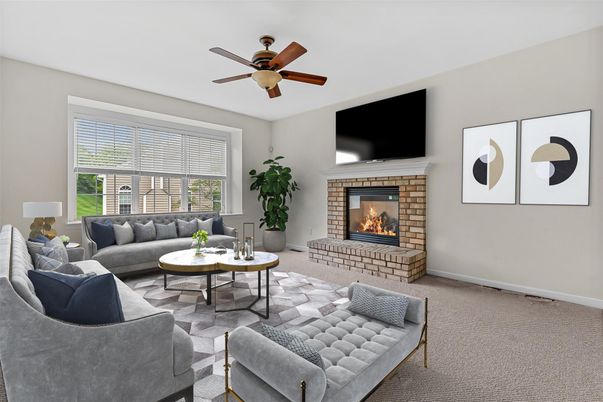 Fireplace, Interior, Living room
