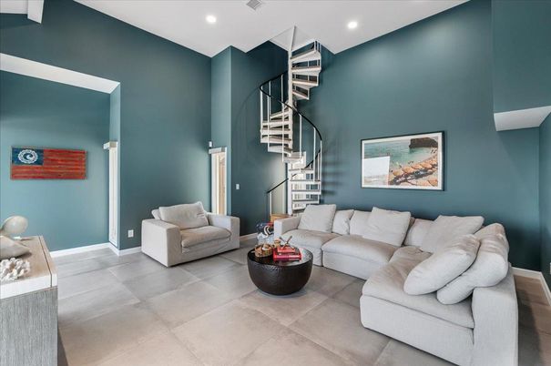 Interior, Living room, Recessed Lighting
