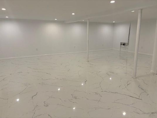Empty room, Interior, Marble, Recessed Lighting