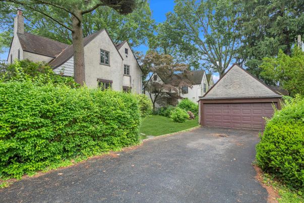 Attached, Detached Garage, Exterior, Facade, Tudor Revival