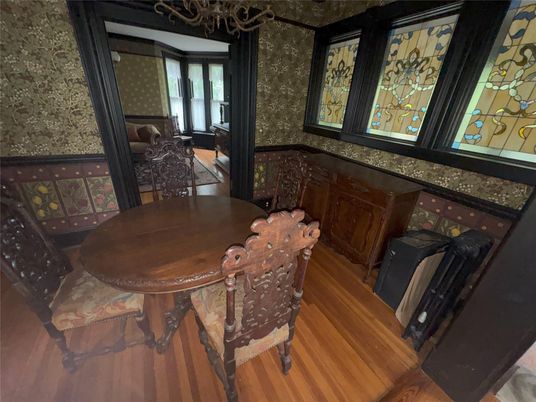 Dining room, Interior, Wood Texture Flooring