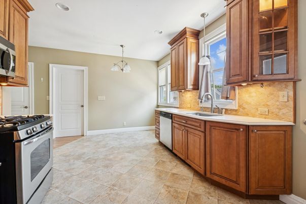Interior, Kitchen, Pendant Lights, Recessed Lighting, Stainless Steel Appliances