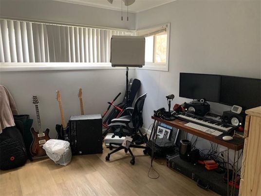 Home Office, Interior, Wood Texture Flooring