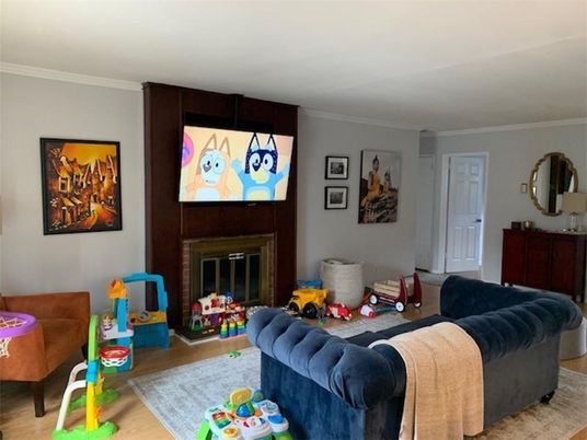 Fireplace, Interior, Living room, Wood Texture Flooring