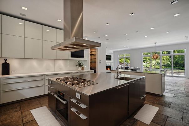Interior, Kitchen, Pendant Lights, Recessed Lighting, Stainless Steel Appliances