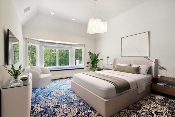 Bedroom, Interior, Pendant Lights, Recessed Lighting