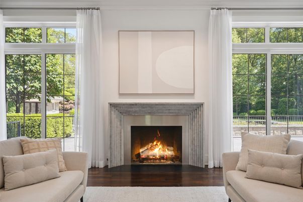 Fireplace, Interior, Wood Texture Flooring