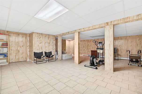 Fitness Equipment, Interior, Wooden Walls