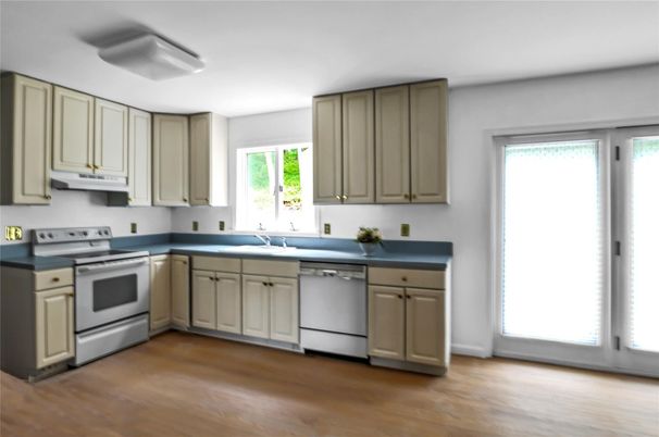 Interior, Kitchen, Wood Texture Flooring