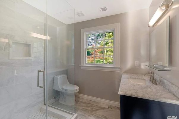 Bathroom, Glass Shower, Interior, Marble