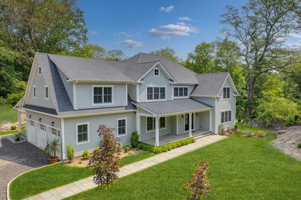 Attached, Backyard, Exterior, Facade, Farmhouse