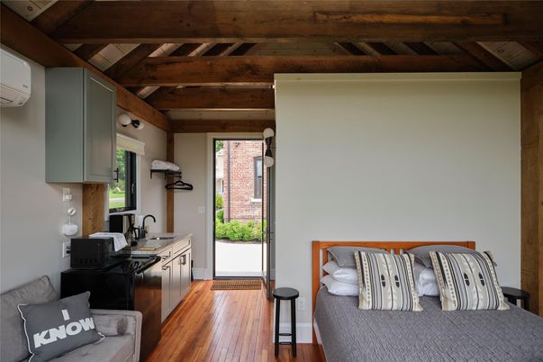 Interior, Kitchen, Stainless Steel Appliances, Wooden Beams, Wooden Ceilings, Wood Texture Flooring
