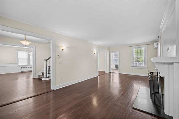 Empty room, Fireplace, Interior, Wood Texture Flooring