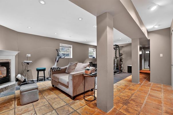 Fireplace, Fitness Equipment, Interior, Recessed Lighting
