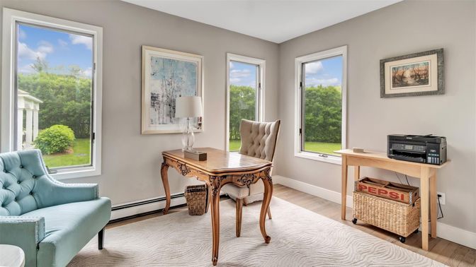 Home Office, Interior, Wood Texture Flooring